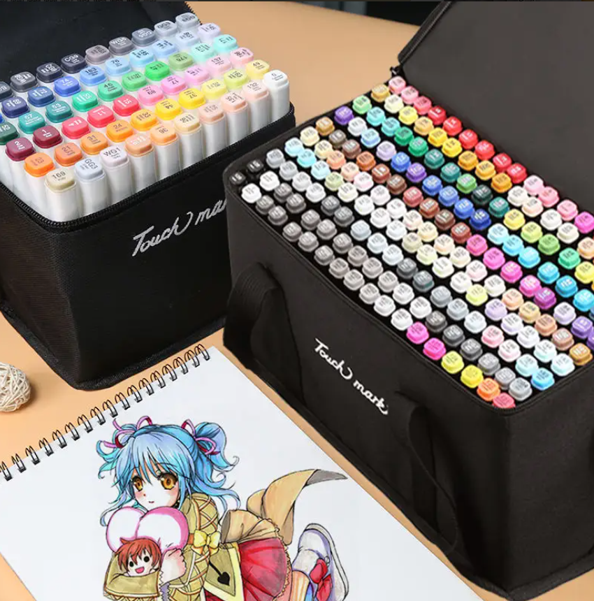 The marker pen has two colors of black and white, and the square pen holder design makes it difficult to slide when using.
