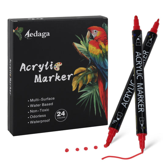 24 Colors Acrylic Paint Pens