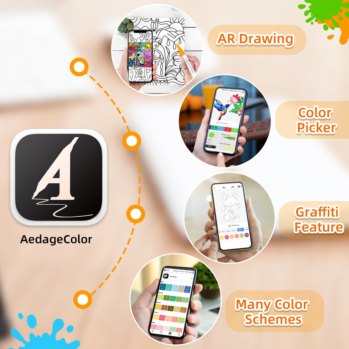 120 Colors Acrylic Paint Pens with Free App
