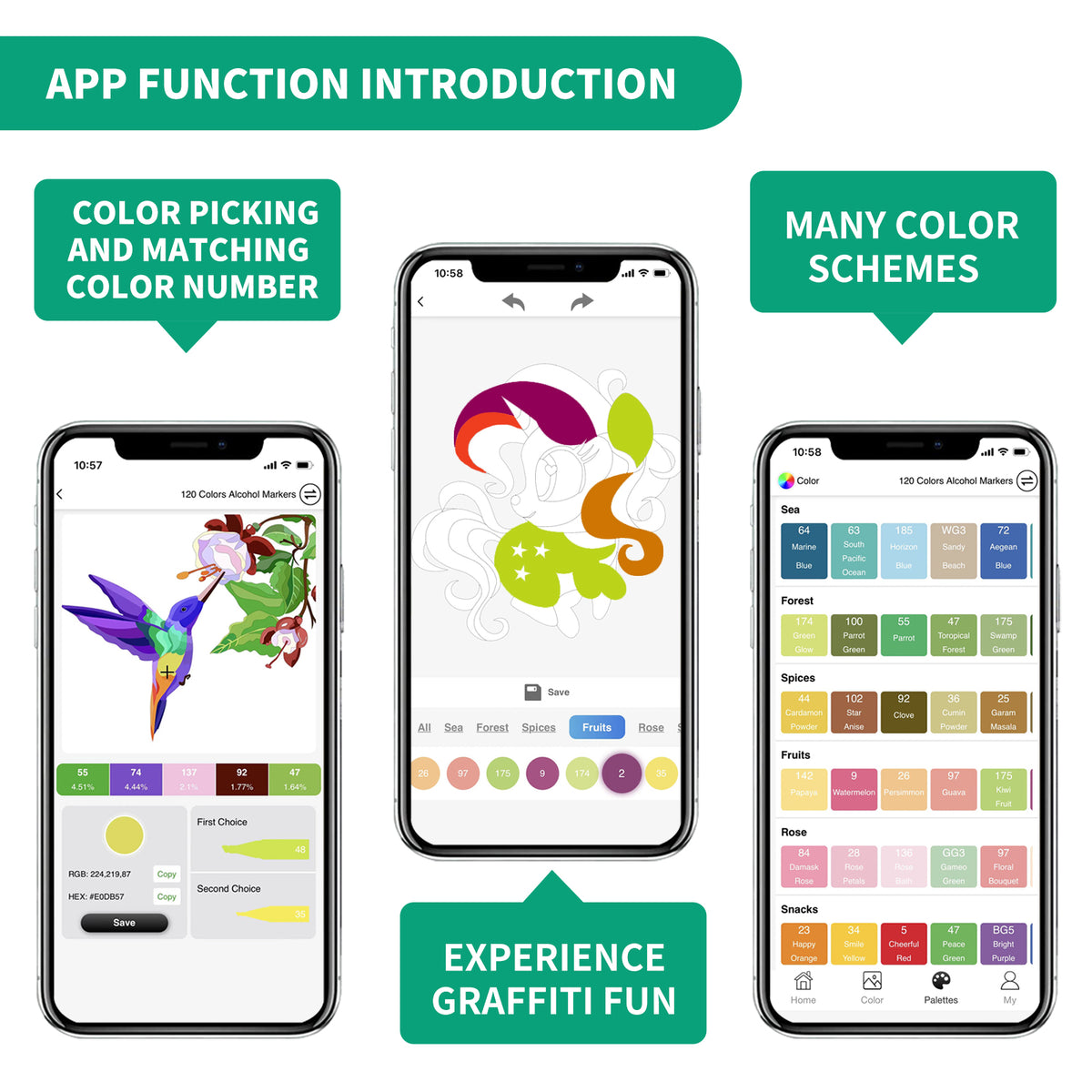 Aedaga 280 Colors Alcohol Markers with Free App